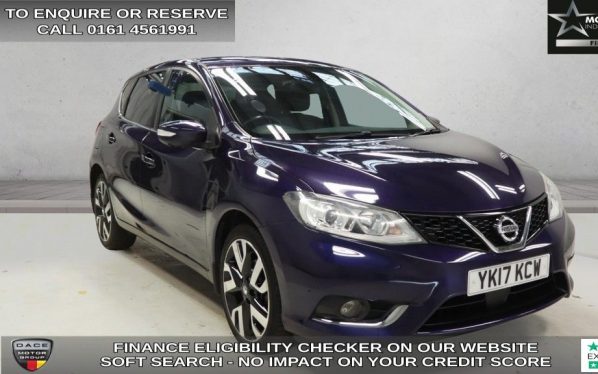 Used 2017 BLUE NISSAN PULSAR Hatchback 1.2 DIG-T Tekna Hatchback 5dr Petrol Manual Euro 6 (s/s) (115 ps) (reg. 2017-07-31) for sale in Wilmslow