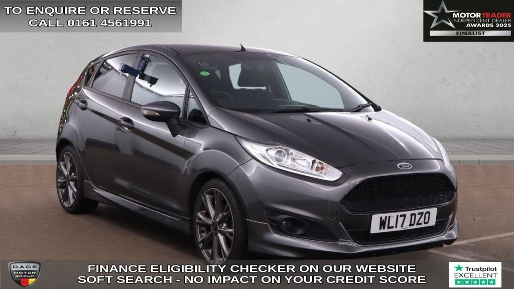 Used 2017 GREY FORD FIESTA Hatchback 1.0T EcoBoost ST-Line Hatchback 5dr Petrol Manual Euro 6 (s/s) (125 ps) (reg. 2017-06-30) for sale in Wilmslow