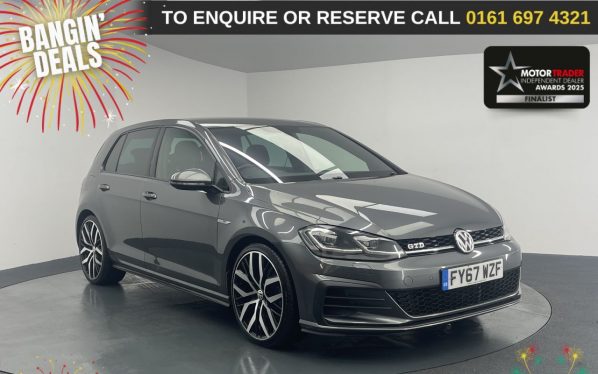 Used 2017 GREY VOLKSWAGEN GOLF Hatchback 2.0 TDI GTD BlueLine Hatchback 5dr Diesel Manual Euro 6 (s/s) (184 ps) (reg. 2017-10-03) for sale in Manchester