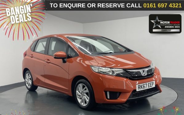Used 2017 ORANGE HONDA JAZZ Hatchback 1.3 i-VTEC SE Navi Hatchback 5dr Petrol CVT Euro 6 (s/s) (102 ps) (reg. 2017-09-28) for sale in Manchester