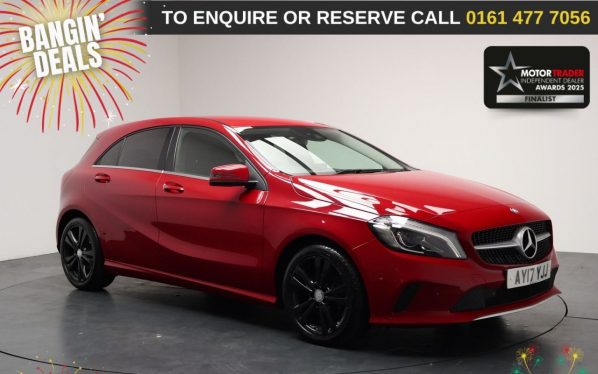 Used 2017 RED MERCEDES-BENZ A-CLASS Hatchback 1.6 A180 Sport (Premium) Hatchback 5dr Petrol 7G-DCT Euro 6 (s/s) (122 ps) (reg. 2017-03-24) for sale in Stockport