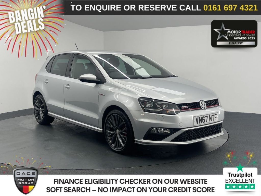 Used 2017 SILVER VOLKSWAGEN POLO Hatchback 1.8 TSI GTI Hatchback 5dr Petrol DSG Euro 6 (s/s) (192 ps) (reg. 2017-11-10) for sale in Manchester