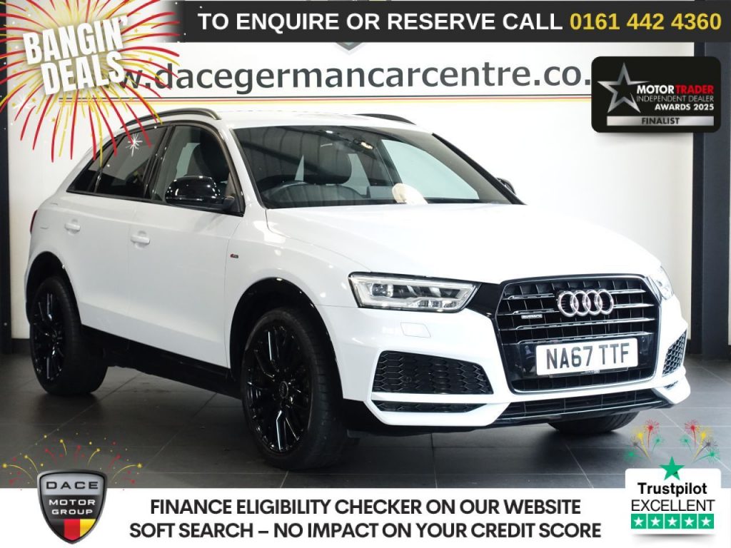 Used 2017 WHITE AUDI Q3 SUV 2.0 TDI Black Edition SUV 5dr Diesel Manual quattro Euro 6 (s/s) (184 ps) (reg. 2017-11-20) for sale in Altrincham