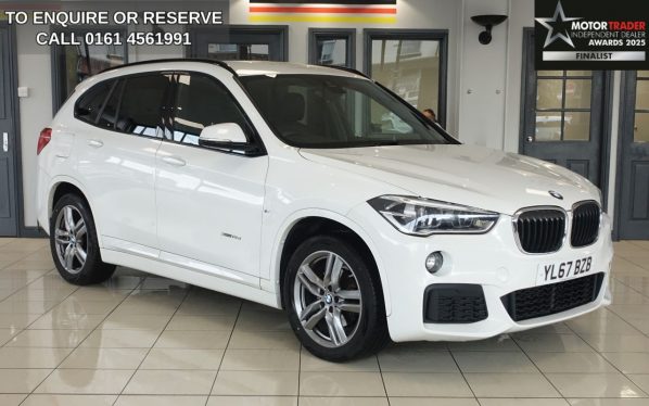 Used 2017 WHITE BMW X1 SUV 2.0 18d M Sport SUV 5dr Diesel Auto xDrive Euro 6 (s/s) (150 ps) (reg. 2017-12-28) for sale in Wilmslow