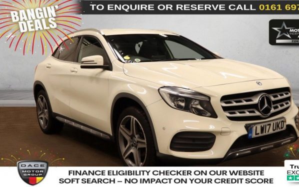 Used 2017 WHITE MERCEDES-BENZ GLA SUV 1.6 GLA200 AMG Line (Executive) SUV 5dr Petrol 7G-DCT Euro 6 (s/s) (156 ps) (reg. 2017-08-26) for sale in Manchester