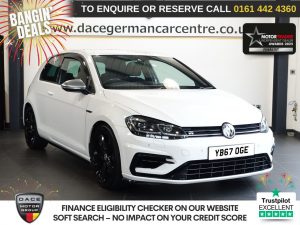 Used 2017 WHITE VOLKSWAGEN GOLF Hatchback 2.0 TSI R Hatchback 3dr Petrol Manual 4Motion Euro 6 (s/s) (310 ps) (reg. 2017-11-27) for sale in Altrincham