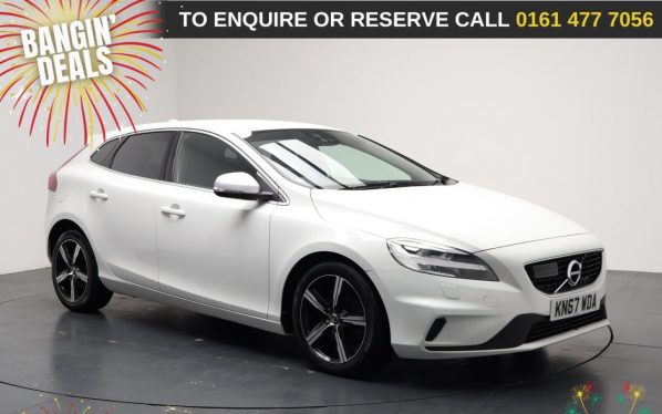 Used 2017 WHITE VOLVO V40 Hatchback 2.0 T3 R-Design Hatchback 5dr Petrol Manual Euro 6 (s/s) (152 ps) (reg. 2017-09-25) for sale in Stockport