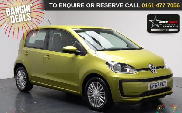 Used 2017 YELLOW VOLKSWAGEN UP! Hatchback 1.0 BlueMotion Tech Move up! Hatchback 5dr Petrol Manual Euro 6 (s/s) (60 ps) (reg. 2017-12-19) for sale in Stockport