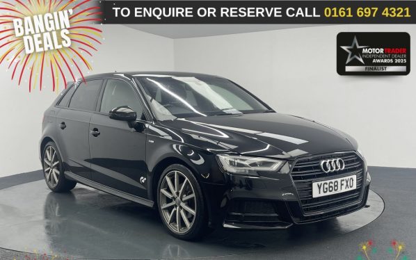 Used 2018 BLACK AUDI A3 Hatchback 2.0 TDI 35 Black Edition Sportback 5dr Diesel S Tronic Euro 6 (s/s) (150 ps) (reg. 2018-09-03) for sale in Manchester