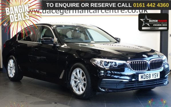 Used 2018 BLACK BMW 5 SERIES Saloon 2.0 520i GPF SE Saloon 4dr Petrol Auto Euro 6 (s/s) (184 ps) £2575 EXTRAS (reg. 2018-11-30) for sale in Altrincham