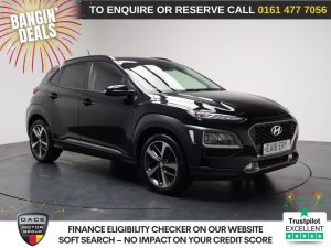 Used 2018 BLACK HYUNDAI KONA SUV 1.0 T-GDi Blue Drive Premium SUV 5dr Petrol Manual Euro 6 (s/s) (120 ps) (reg. 2018-04-30) for sale in Stockport