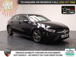 Used 2018 BLACK MERCEDES-BENZ A-CLASS Hatchback 1.3 A200 AMG Line Hatchback 5dr Petrol Manual Euro 6 (s/s) (163 ps) (reg. 2018-11-23) for sale in Stockport