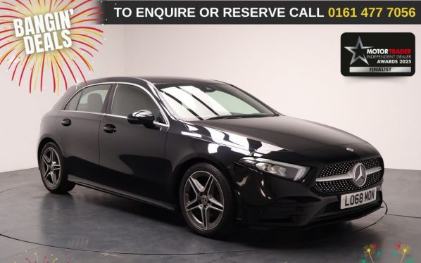 Used 2018 BLACK MERCEDES-BENZ A-CLASS Hatchback 1.3 A200 AMG Line Hatchback 5dr Petrol Manual Euro 6 (s/s) (163 ps) (reg. 2018-11-23) for sale in Stockport