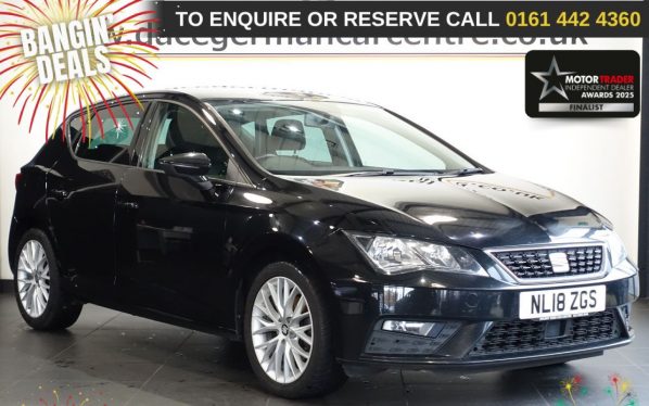 Used 2018 BLACK SEAT LEON Hatchback 1.6 TDI SE Dynamic Technology Hatchback 5dr Diesel Manual Euro 6 (s/s) (115 ps) (reg. 2018-07-20) for sale in Altrincham