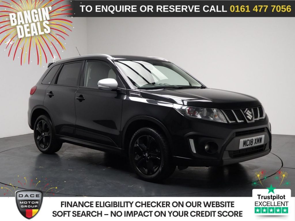 Used 2018 BLACK SUZUKI VITARA SUV 1.4 Boosterjet S SUV 5dr Petrol Manual ALLGRIP Euro 6 (s/s) (140 ps) (reg. 2018-08-07) for sale in Stockport