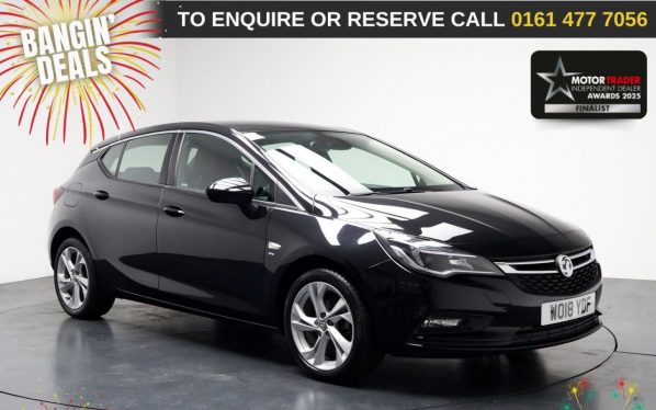 Used 2018 BLACK VAUXHALL ASTRA Hatchback 1.4i SRi Hatchback 5dr Petrol Manual Euro 6 (100 ps) (reg. 2018-06-29) for sale in Stockport