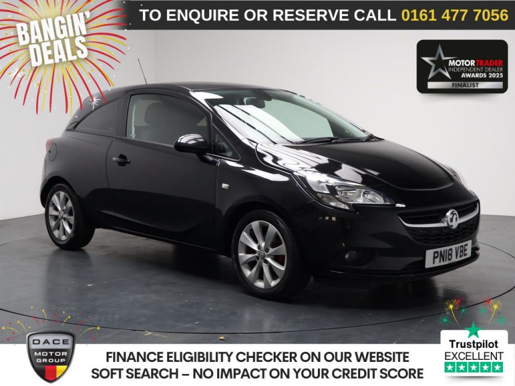 Used 2018 BLACK VAUXHALL CORSA Hatchback 1.4i ecoTEC Energy Hatchback 3dr Petrol Manual Euro 6 (75 ps) (reg. 2018-03-30) for sale in Stockport