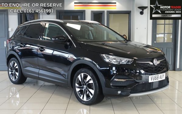 Used 2018 BLACK VAUXHALL GRANDLAND X SUV 1.5 Turbo D BlueInjection Sport Nav SUV 5dr Diesel Manual Euro 6 (s/s) (130 ps) (reg. 2018-09-21) for sale in Wilmslow