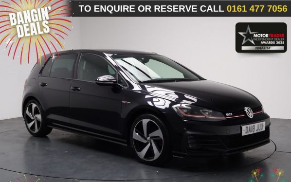 Used 2018 BLACK VOLKSWAGEN GOLF Hatchback 2.0 TSI GTI Hatchback 5dr Petrol Manual Euro 6 (s/s) (230 ps) (reg. 2018-05-31) for sale in Stockport