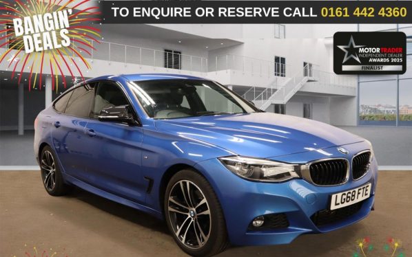 Used 2018 BLUE BMW 3 SERIES GRAN TURISMO Hatchback 2.0 320d M Sport GT 5dr Diesel Auto xDrive Euro 6 (s/s) (190 ps) £7465 EXTRAS (reg. 2018-09-22) for sale in Altrincham