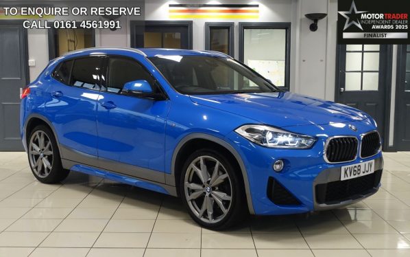 Used 2018 BLUE BMW X2 SUV 2.0 20i M Sport X SUV 5dr Petrol DCT sDrive Euro 6 (s/s) (192 ps) (reg. 2018-09-28) for sale in Wilmslow