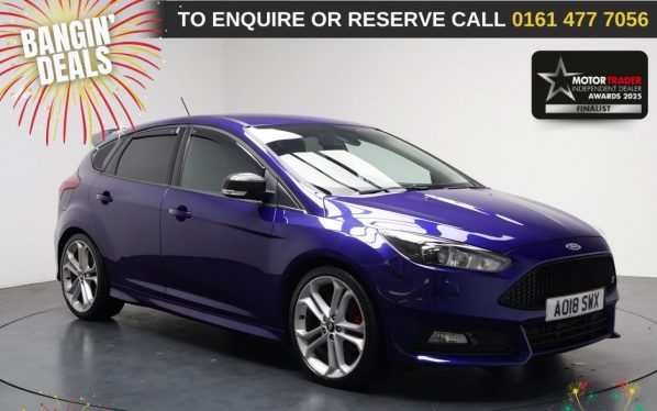 Used 2018 BLUE FORD FOCUS Hatchback 2.0T EcoBoost ST-3 Hatchback 5dr Petrol Manual Euro 6 (s/s) (250 ps) (reg. 2018-04-30) for sale in Stockport