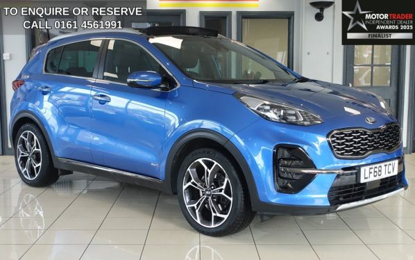 Used 2018 BLUE KIA SPORTAGE SUV 2.0 CRDi EcoDynamics+ GT-Line S SUV 5dr Diesel Auto AWD Euro 6 (s/s) (182 bhp) (reg. 2018-09-10) for sale in Wilmslow