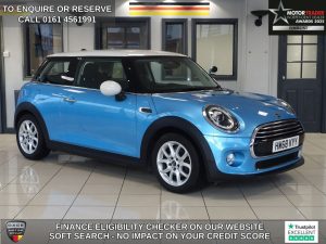 Used 2018 BLUE MINI HATCH Hatchback 1.5 Cooper Hatchback 3dr Petrol Manual Euro 6 (s/s) (136 ps) (reg. 2018-09-15) for sale in Wilmslow