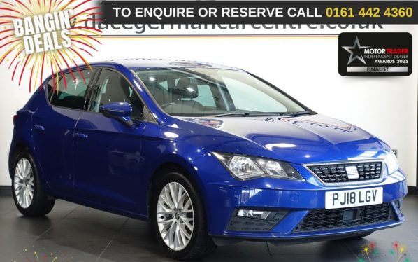 Used 2018 BLUE SEAT LEON Hatchback 1.2 TSI SE Dynamic Technology Hatchback 5dr Petrol Manual Euro 6 (s/s) (110 ps) (reg. 2018-06-07) for sale in Altrincham