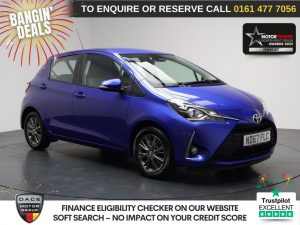 Used 2018 BLUE TOYOTA YARIS Hatchback 1.5 VVT-i Icon Hatchback 5dr Petrol CVT Euro 6 (111 ps) (reg. 2018-01-19) for sale in Stockport