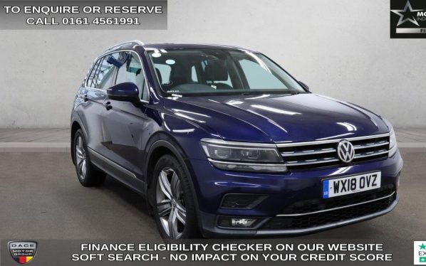 Used 2018 BLUE VOLKSWAGEN TIGUAN SUV 2.0 TDI SEL SUV 5dr Diesel Manual Euro 6 (s/s) (150 ps) (reg. 2018-03-01) for sale in Wilmslow