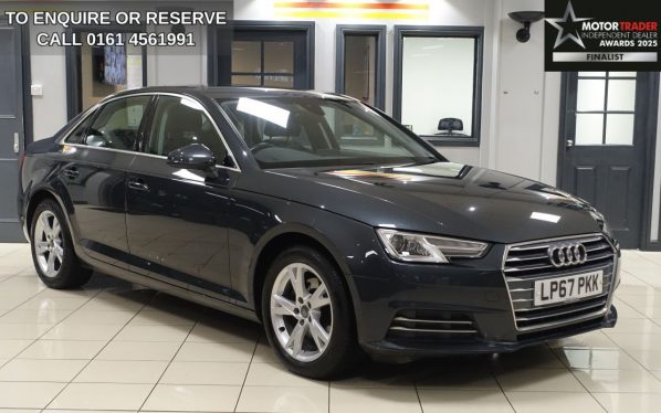 Used 2018 GREY AUDI A4 Saloon 1.4 TFSI Sport Saloon 4dr Petrol S Tronic Euro 6 (s/s) (150 ps) (reg. 2018-02-20) for sale in Wilmslow
