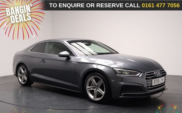 Used 2018 GREY AUDI A5 Coupe 2.0 TFSI S line Coupe 2dr Petrol S Tronic quattro Euro 6 (s/s) (252 ps) (reg. 2018-07-31) for sale in Stockport