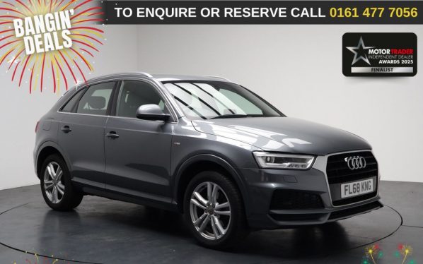 Used 2018 GREY AUDI Q3 SUV 1.4 TFSI CoD S line Edition SUV 5dr Petrol Manual Euro 6 (s/s) (150 ps) (reg. 2018-09-12) for sale in Stockport