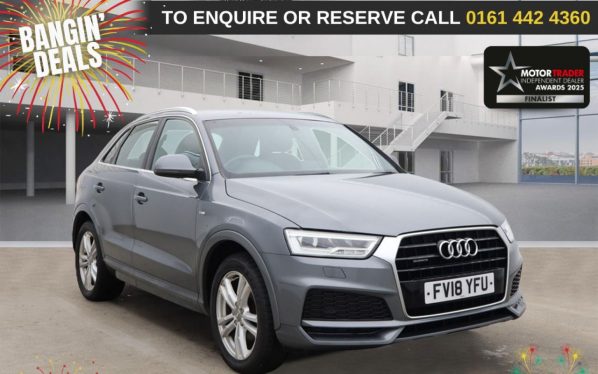 Used 2018 GREY AUDI Q3 SUV 2.0 TDI S line Edition SUV 5dr Diesel S Tronic quattro Euro 6 (s/s) (150 ps) (reg. 2018-07-25) for sale in Altrincham