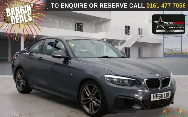 Used 2018 GREY BMW 2 SERIES Coupe 1.5 218i GPF M Sport Coupe 2dr Petrol Auto Euro 6 (s/s) (136 ps) (reg. 2018-11-16) for sale in Stockport