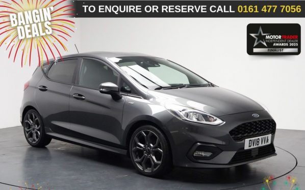 Used 2018 GREY FORD FIESTA Hatchback 1.0T EcoBoost ST-Line X Hatchback 5dr Petrol Manual Euro 6 (s/s) (125 ps) (reg. 2018-04-30) for sale in Stockport
