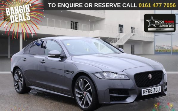 Used 2018 GREY JAGUAR XF Saloon 2.0i R-Sport GPF Saloon 4dr Petrol Auto Euro 6 (s/s) (250 ps) (reg. 2018-12-28) for sale in Stockport