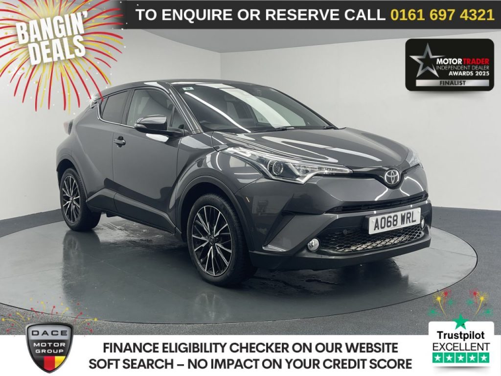 Used 2018 GREY TOYOTA C-HR SUV 1.2 VVT-i Excel SUV 5dr Petrol Manual Euro 6 (s/s) (116 ps) (reg. 2018-12-06) for sale in Manchester