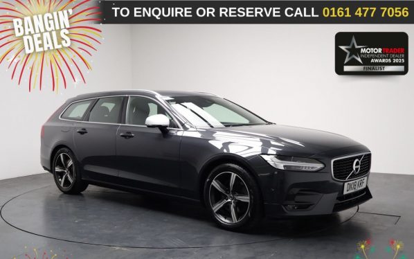 Used 2018 GREY VOLVO V90 Estate 2.0 T4 R-Design Estate 5dr Petrol Auto Euro 6 (s/s) (190 ps) (reg. 2018-03-29) for sale in Stockport
