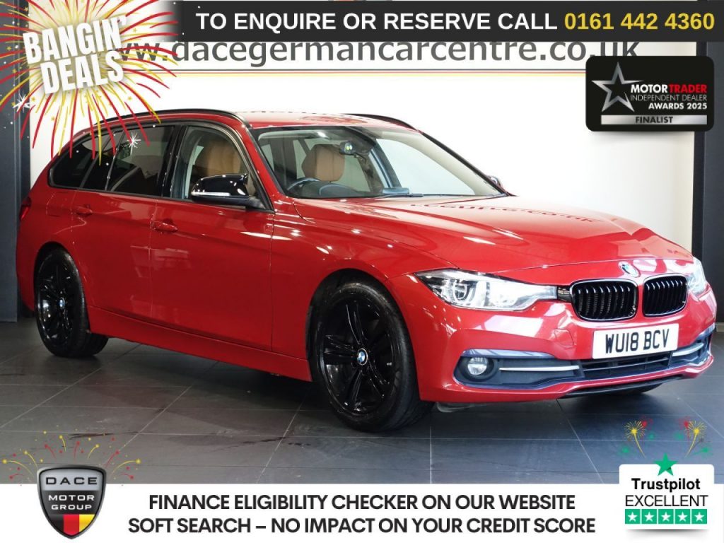 Used 2018 RED BMW 3 SERIES Estate 2.0 320d ED Sport Touring 5dr Diesel Manual Euro 6 (s/s) (163 ps) £985 EXTRAS (reg. 2018-03-07) for sale in Altrincham