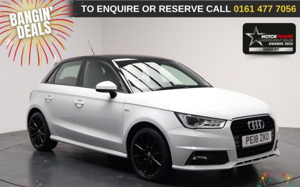 Used 2018 WHITE AUDI A1 Hatchback 1.4 TFSI S line Sportback 5dr Petrol S Tronic Euro 6 (s/s) (Nav) (125 ps) (reg. 2018-03-26) for sale in Stockport