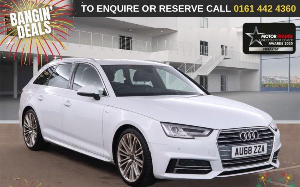 Used 2018 WHITE AUDI A4 AVANT Estate 2.0 TFSI S line Estate 5dr Petrol S Tronic Euro 6 (s/s) (190 ps) £4190 EXTRAS (reg. 2018-09-11) for sale in Manchester