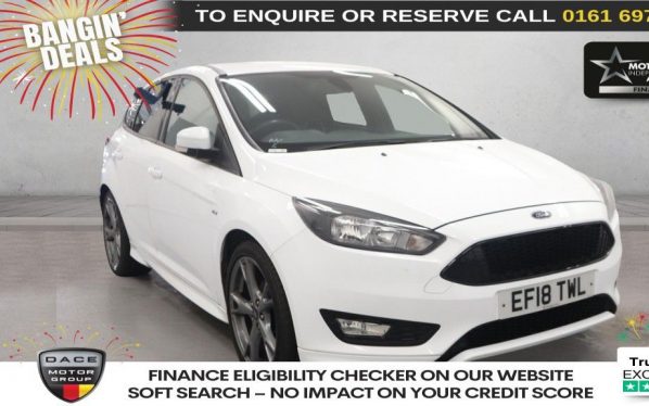 Used 2018 WHITE FORD FOCUS Hatchback 1.0T EcoBoost ST-Line X Hatchback 5dr Petrol Manual Euro 6 (s/s) (140 ps) (reg. 2018-06-18) for sale in Manchester