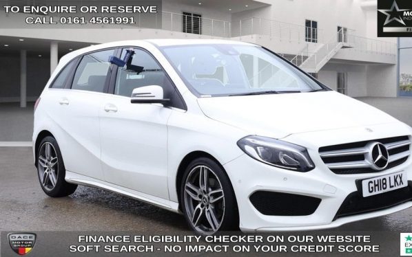 Used 2018 WHITE MERCEDES-BENZ B-CLASS MPV 1.6 B180 AMG Line (Premium) MPV 5dr Petrol 7G-DCT Euro 6 (s/s) (122 ps) (reg. 2018-05-26) for sale in Wilmslow