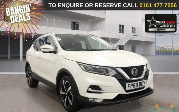 Used 2018 WHITE NISSAN QASHQAI SUV 1.3 DIG-T Tekna SUV 5dr Petrol DCT Auto Euro 6 (s/s) (160 ps) (reg. 2018-11-30) for sale in Stockport