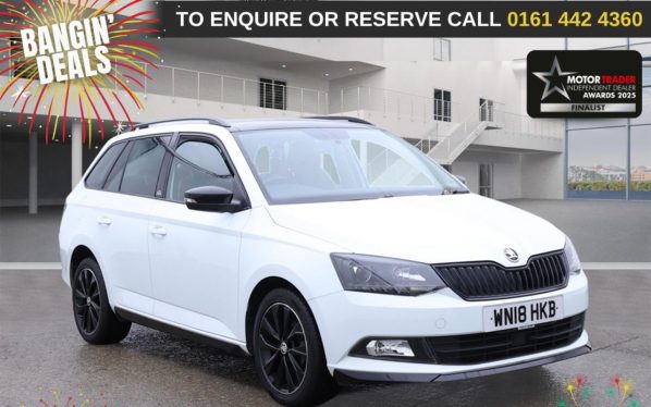 Used 2018 WHITE SKODA FABIA Estate 1.0 TSI Monte Carlo Estate 5dr Petrol Manual Euro 6 (s/s) (95 ps) (reg. 2018-04-23) for sale in Altrincham