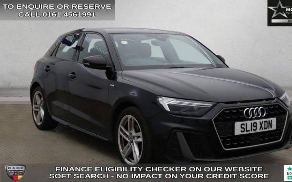 Used 2019 BLACK AUDI A1 Hatchback 1.0 TFSI 30 S line Sportback 5dr Petrol Manual Euro 6 (s/s) (116 ps) (reg. 2019-03-09) for sale in Wilmslow