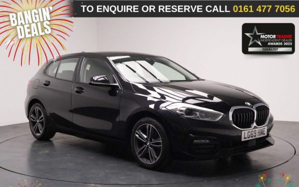 Used 2019 BLACK BMW 1 SERIES Hatchback 2.0 118d Sport Hatchback 5dr Diesel Auto Euro 6 (s/s) (150 ps) (reg. 2019-09-26) for sale in Stockport