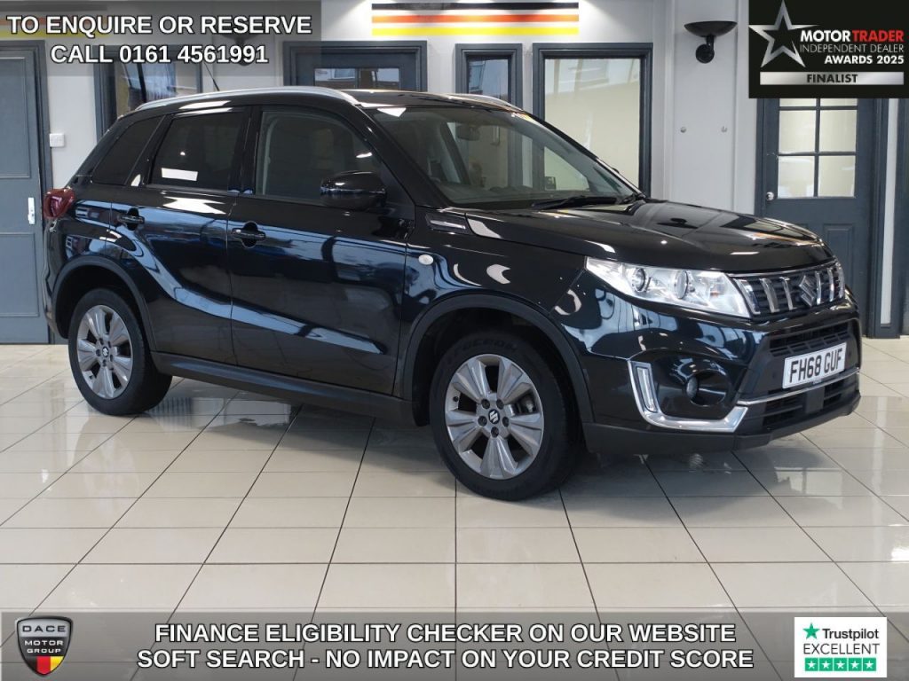Used 2019 BLACK SUZUKI VITARA SUV 1.0 Boosterjet SZ-T SUV 5dr Petrol Auto Euro 6 (s/s) (111 ps) (reg. 2019-02-18) for sale in Wilmslow